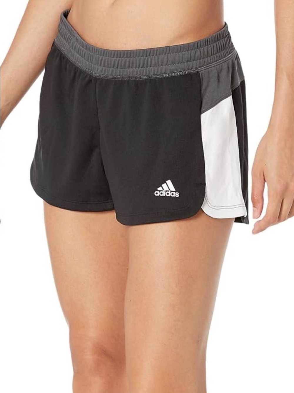 adidas Women's Pacer Color-Block Training Shorts Black/Grey 2XL NWT